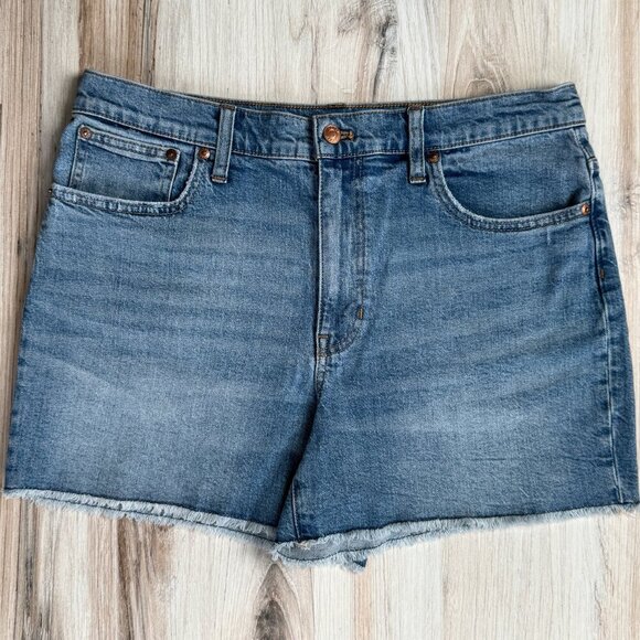 J.Crew Women’s High-Rise Denim Shorts Size 30 Tea Time Wash Blue Jean Shorts - Picture 3 of 8